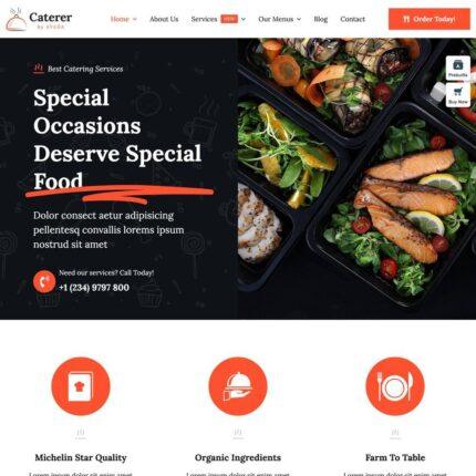 Caterer Website Design with Free VPS Web Hosting and Installation