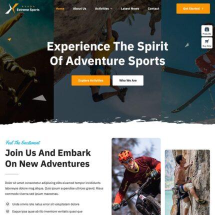 Extreme Sports Website Design with Free VPS Web Hosting