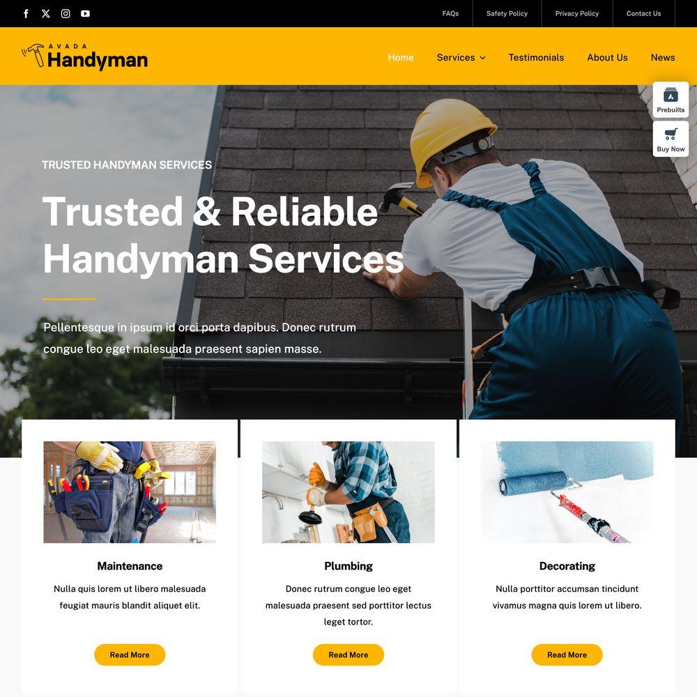 Handyman Website Design with Free VPS Web Hosting and Installation Handyman Website Design with Free VPS Web Hosting and Installation