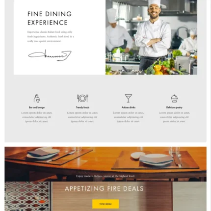 Restaurant Website Design with Free VPS Web Hosting