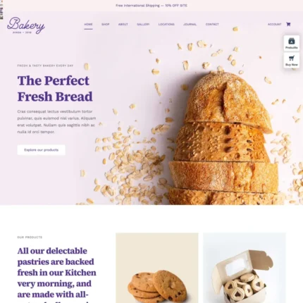 Bakery Website Design with Free VPS Web Hosting