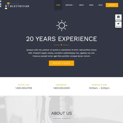 Electrician Website Design with Free VPS Web Hosting