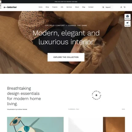 Interior Design Website with Free VPS Web Hosting