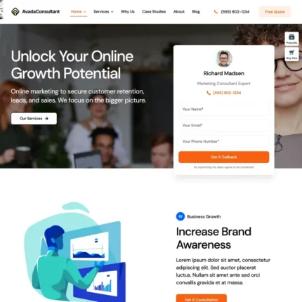 Marketing Consultant Website Design with Free VPS Web Hosting