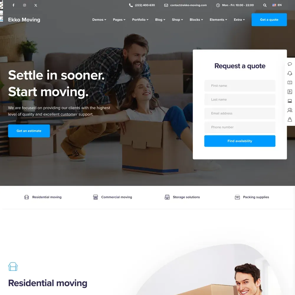 Moving Service Website Design with Free VPS Web Hosting (1) Moving Service Website Design with Free VPS Web Hosting