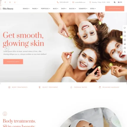 Beauty Salon Website Design with Free VPS Web Hosting