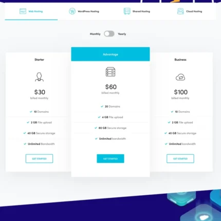 Hosting Service Website Design with Free VPS Web Hosting