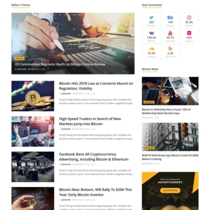 Crypto News Website Design with Free VPS Web Hosting