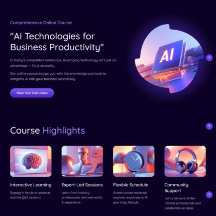 AI Course Website Design with Free VPS Web Hosting
