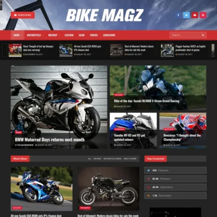 Bike Magazine Website Design with Free VPS Web Hosting