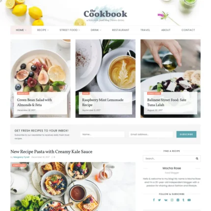 Food Recipe Website Design with Free VPS Web Hosting