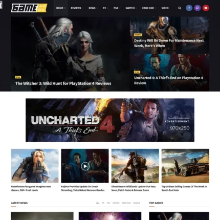 Game News Website Design with Free VPS Web Hosting