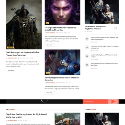 Game News Website Design with Free VPS Web Hosting