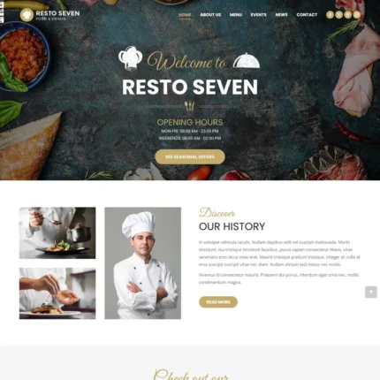 Cafeteria Website Design with Free VPS Web Hosting