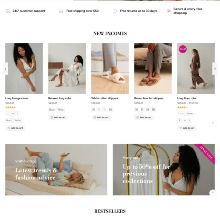 Clothing Store Website Design with Free VPS Web Hosting