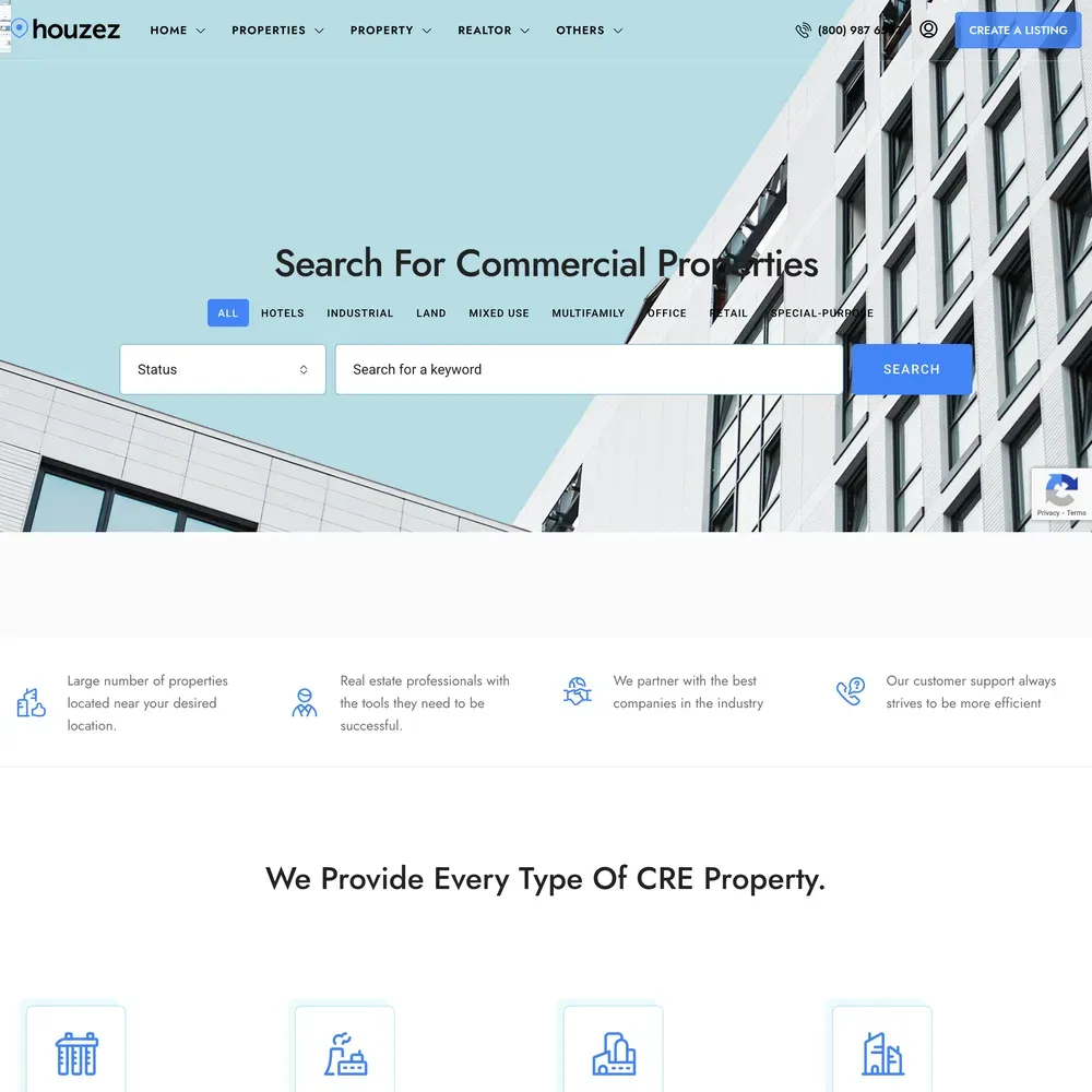 Commercial Real Estate Website Design with Free VPS Hosting Commercial Real Estate Website Design with Free VPS Hosting