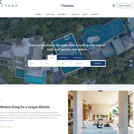 Estate Agency Website Design with Free VPS Web Hosting