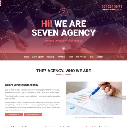Modern Agency Website Design with Free VPS Web Hosting