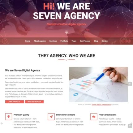 Modern Agency Website Design with Free VPS Web Hosting