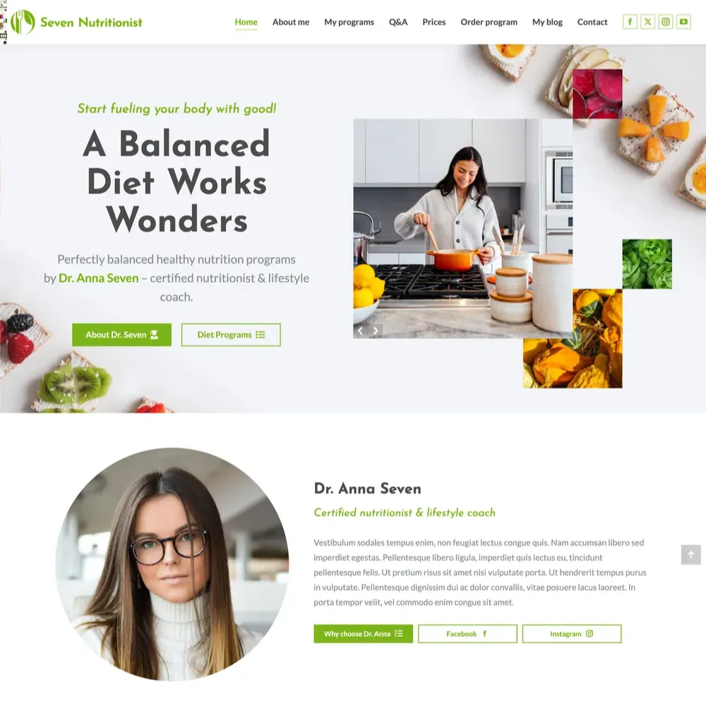 Nutrition Expert Website Design with Free VPS Web Hosting (1) Nutrition Expert Website Design with Free VPS Web Hosting