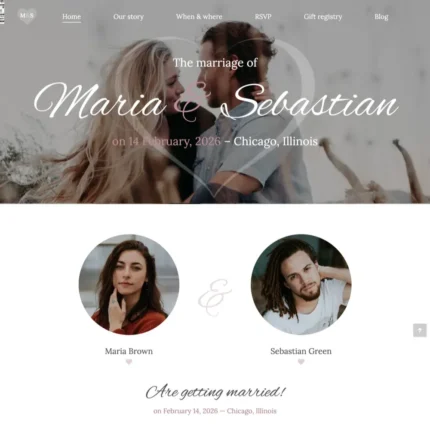 Wedding Ceremony Website Design with Free VPS Web Hosting