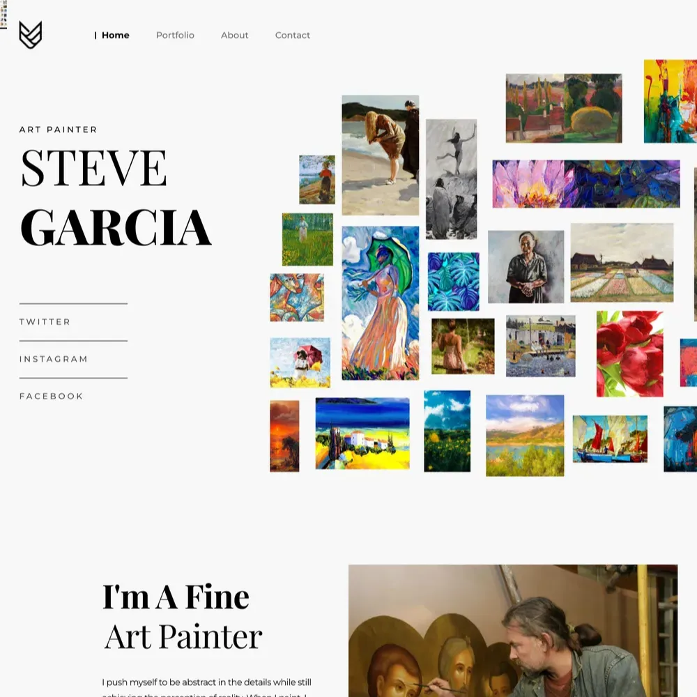 Art Painter Website Design with Free VPS Web Hosting (1) Art Painter Website Design with Free VPS Web Hosting