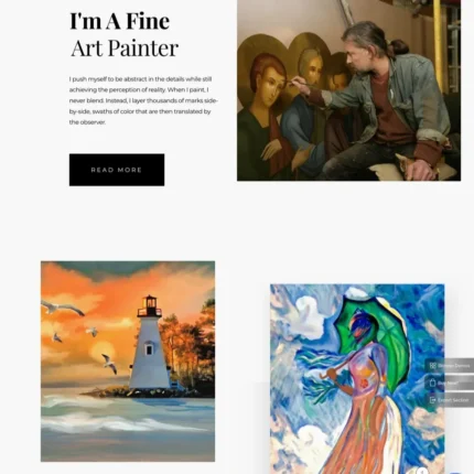 Art Painter Website Design with Free VPS Web Hosting