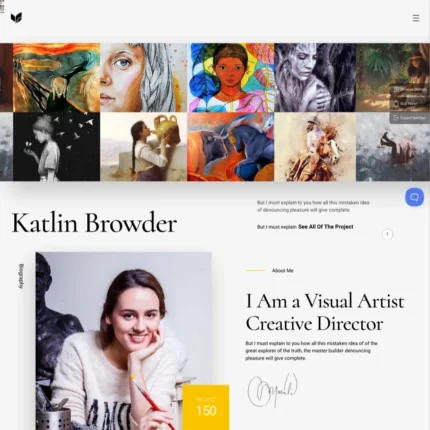 Artist Painter Website Design with Free VPS Web Hosting