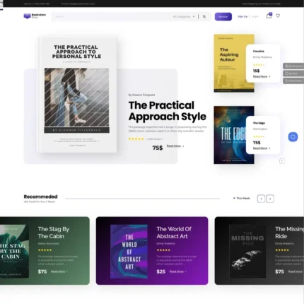 Book Shop Website Design with Free VPS Web Hosting