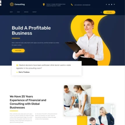 Business Consultation Website Design with Free VPS Web Hosting