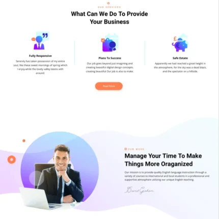 Business Service Website Design with Free VPS Web Hosting