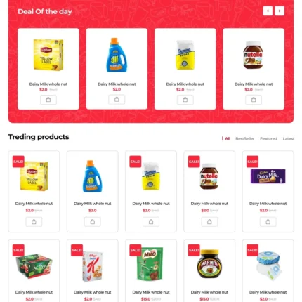 Grocery Store Website Design with Free VPS Web Hosting