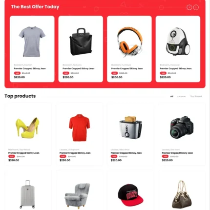 Mega Shop Website Design with Free VPS Web Hosting