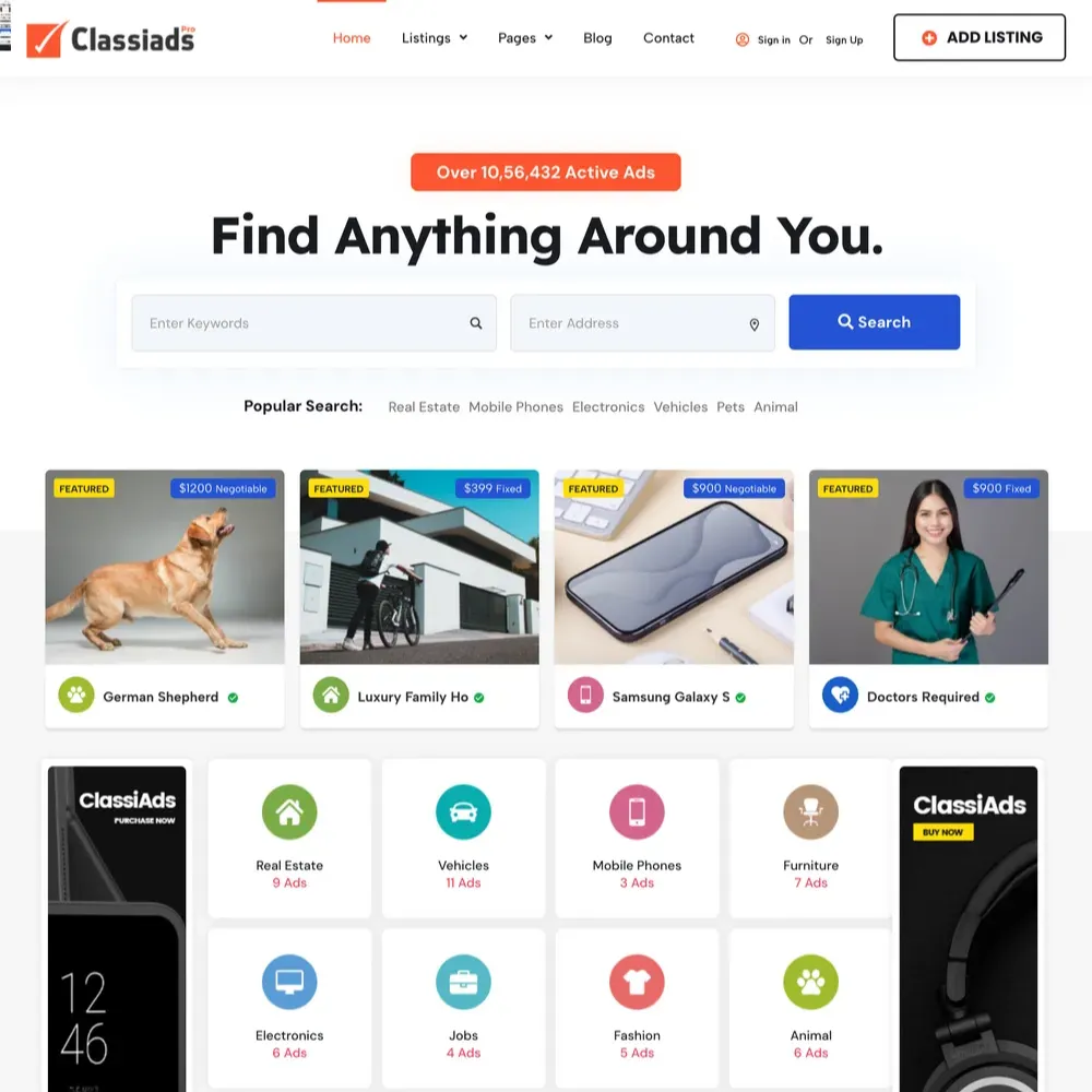 Ready Made Classified Website Design with Free Web Hosting (1) Ready Made Classified Website Design with Free Web Hosting