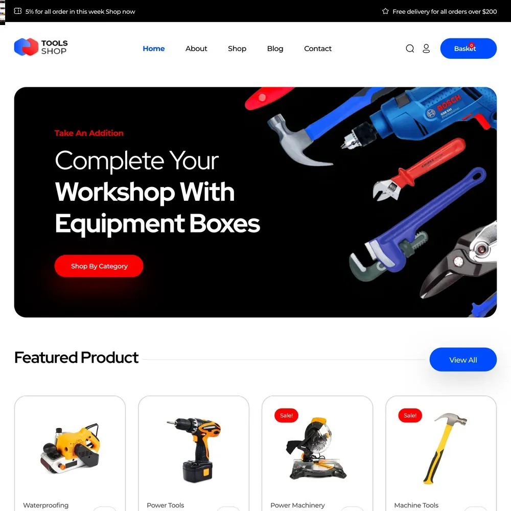 Tool Store Website Design with Free VPS Web Hosting (1) Tool Store Website Design with Free VPS Web Hosting
