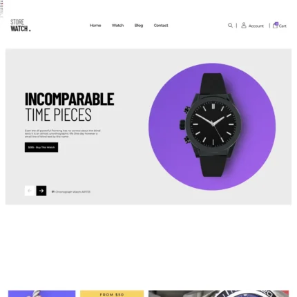 Watch Store Website Design with Free VPS Web Hosting