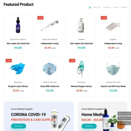 Drug Shop Website Design with Free VPS Web Hosting