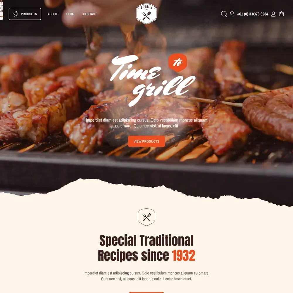 Barbeque Website Design with Free Web Hosting (1) Barbeque Website Design with Free Web Hosting
