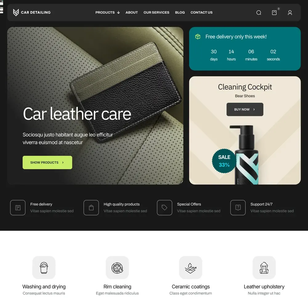 Detailing Shop Website Design with Free Web Hosting (1) Detailing Shop Website Design with Free Web Hosting
