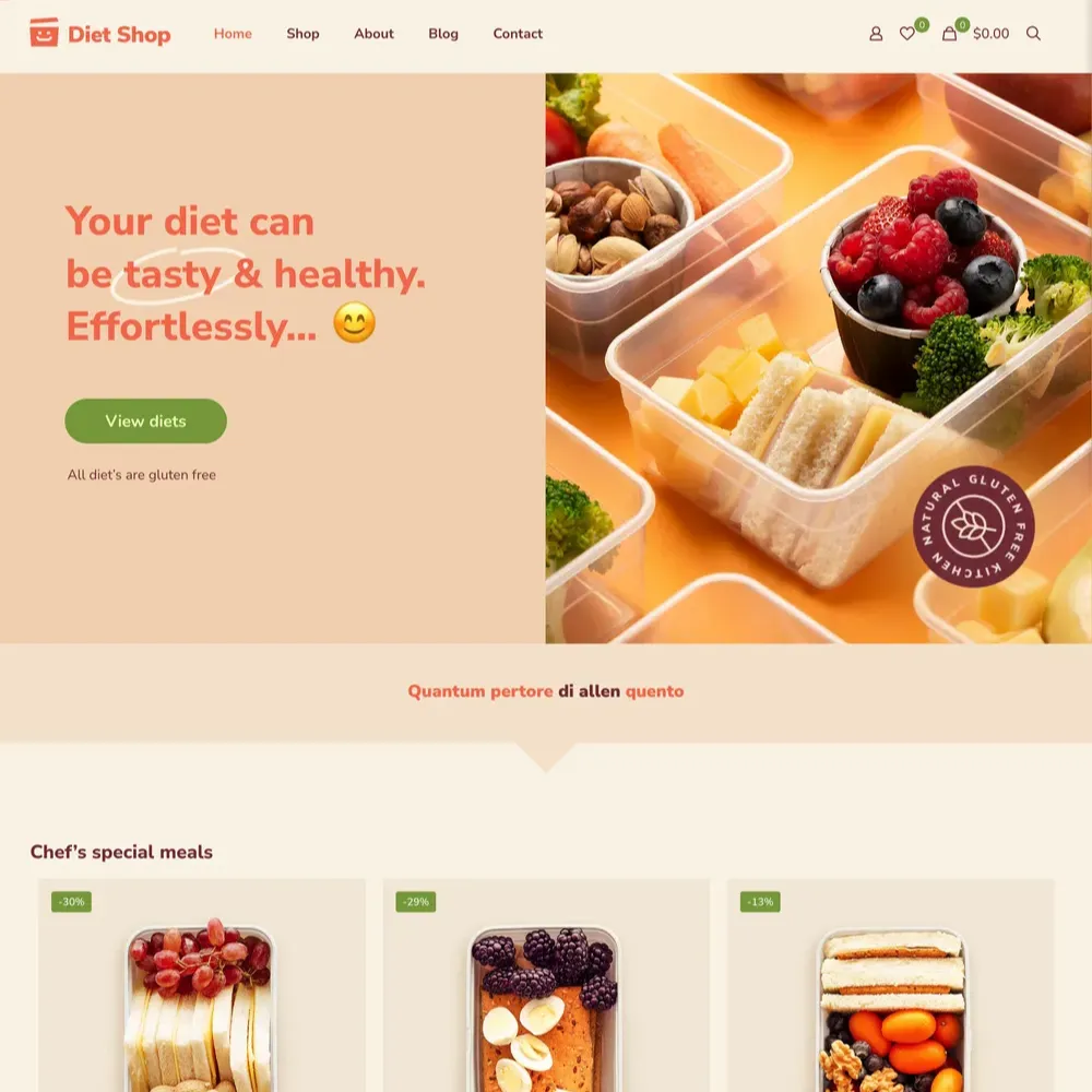 Diet Shop Website Design with Free Web Hosting (1) Diet Shop Website Design with Free Web Hosting