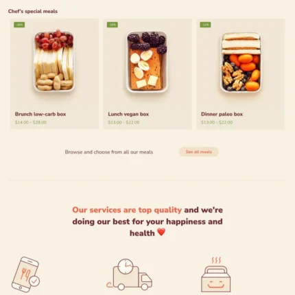 Diet Shop Website Design with Free Web Hosting
