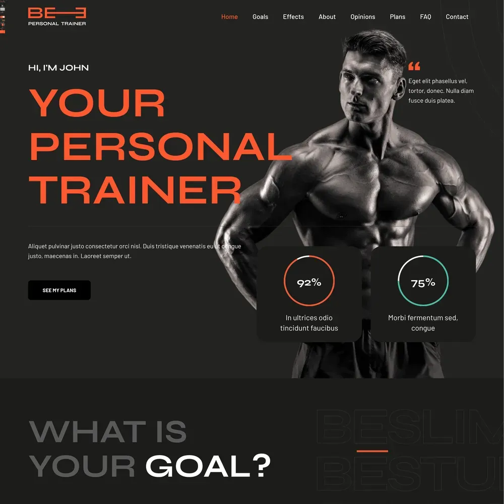 Personal Trainer Website Design with Free Web Hosting (1) Personal Trainer Website Design with Free Web Hosting