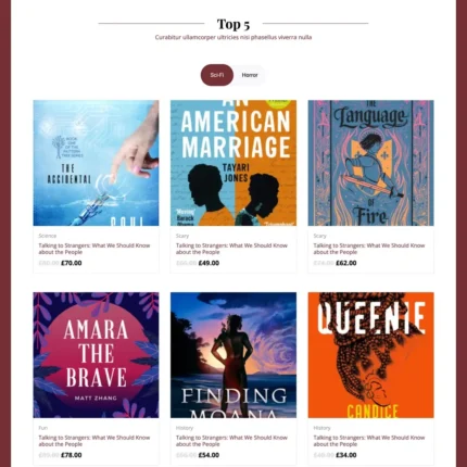 Bookstore Website Design with Free VPS Web Hosting