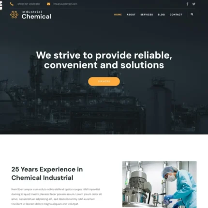 Chemical Manufacturing Website Design with Free Web Hosting