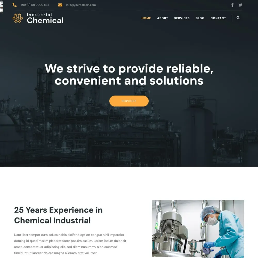 Chemical Manufacturing Website Design with Free Web Hosting (1) Chemical Manufacturing Website Design with Free Web Hosting