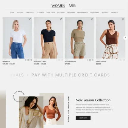 Clothing Outlet Website Design with Free VPS Web Hosting